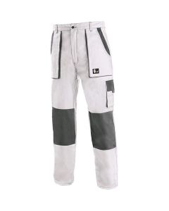 CANIS Radne pantalone do struka Luxy Josef, bela/siva - 5523052