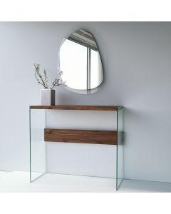 HANAH HOME Komoda Niagara, staklo/braon