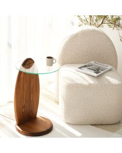 HANAH HOME Pomoćni stočić Surf, staklo/braon