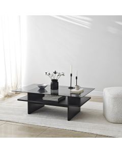 HANAH HOME Klub sto Saga Rectangle, crna