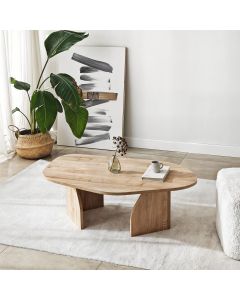 HANAH HOME Klub sto Rock, svetlo braon