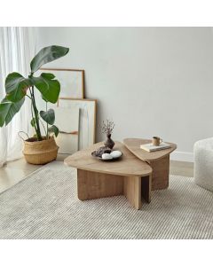 HANAH HOME Set klub stolova Ballare 2/1, svetlo braon