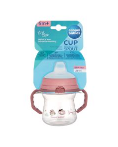 CANPOL BABIES SOLJA BONJOUR PARIS 150ml SA SILIKONSKIM KLJUNOM (56/612) - PINK