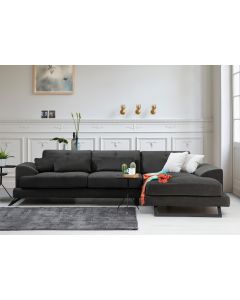 ATELIER DEL SOFA Ugaona garnitura Frido L3+Chl, desna, antracit