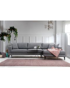 ATELIER DEL SOFA Ugaona garnitura Nordic L3+Chl, desna, siva