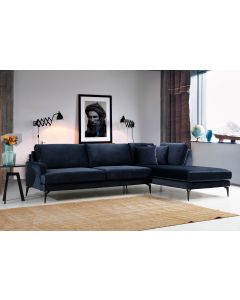 ATELIER DEL SOFA Ugaona garnitura Papira L3+Chl, desna, tamno plava