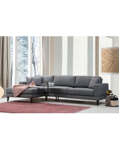 ATELIER DEL SOFA Ugaona garnitura Nordic, leva, tamnosiva