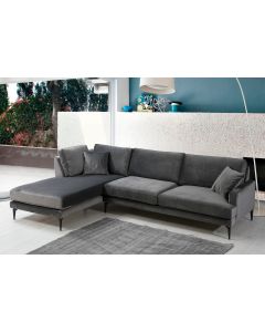 ATELIER DEL SOFA Ugaona garnitura Papira Chl+3R, leva, antracit