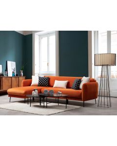 ATELIER DEL SOFA Ugaona garnitura Sevilla Chl+3R, leva, narandžasta
