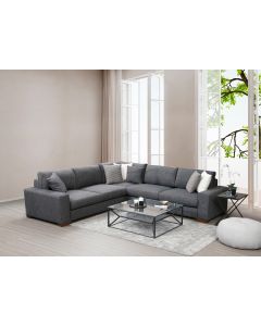 ATELIER DEL SOFA Ugaona garnitura Loop 7, antracit