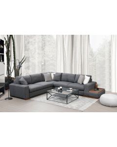 ATELIER DEL SOFA Ugaona garnitura sa stočićem Loop 5, antracit