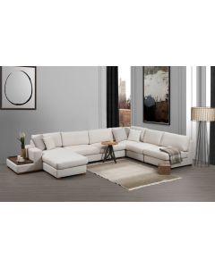 ATELIER DEL SOFA Ugaona garnitura sa stočićem Loop 10, bež