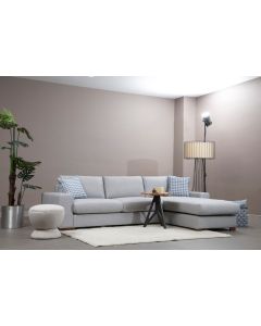 ATELIER DEL SOFA Ugaona garnitura Loop 12, desna, svetlo siva