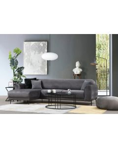 ATELIER DEL SOFA Ugaona garnitura Image Chl-3R, leva, antracit