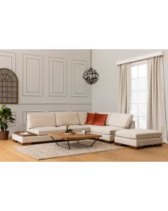 ATELIER DEL SOFA Ugaona garnitura Tulip, desna sa stalkom, bež - 560ARE1158