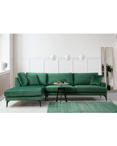 ATELIER DEL SOFA Ugaona garnitura Papira CHL+3R, leva, zelena
