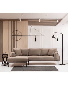ATELIER DEL SOFA Ugaona garnitura Leo, leva, svetlobraon