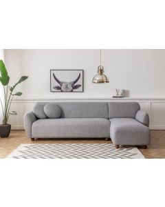 ATELIER DEL SOFA Ugaona garnitura Eddy L3-CHL, svetlosiva