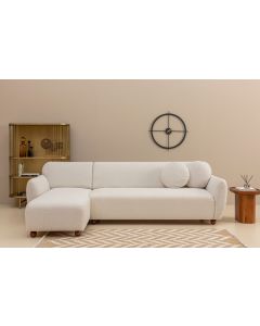 ATELIER DEL SOFA Ugaona garnitura Eddy, leva, bela