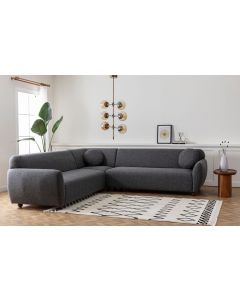 ATELIER DEL SOFA Ugaona garnitura Eddy 2 3L-C-3R, tamnosiva