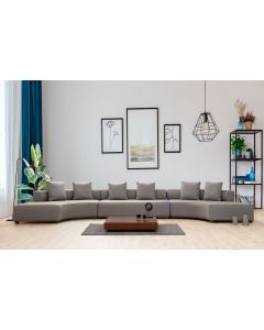 ATELIER DEL SOFA Modularna ugaona garnitura Gondol 3, siva