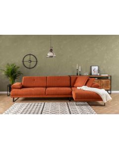 ATELIER DEL SOFA Ugaona garnitura Mustang Large, desna, narandžasta