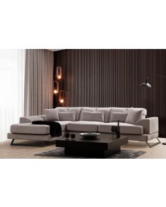 ATELIER DEL SOFA Ugaona garnitura Frido, leva, svetlo siva
