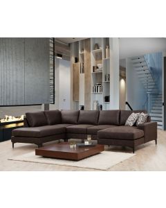 ATELIER DEL SOFA Modularna ugaona garnitura Porto EOT-C-02-CHL, tamnobraon