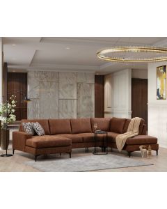 ATELIER DEL SOFA Modularna ugaona garnitura Porto CHL-02-C-EOT, braon