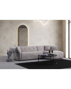 ATELIER DEL SOFA Ugaona garnitura Boxer, desna, svetlosiva