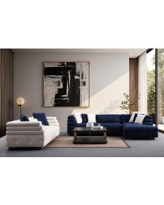 ATELIER DEL SOFA Ugaona garnitura Boston, desna, tamnoplava