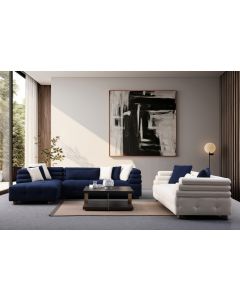 ATELIER DEL SOFA Ugaona garnitura Boston, leva, tamnoplava