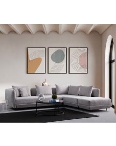 ATELIER DEL SOFA Modularna ugaona garnitura Floransa, svetlosiva