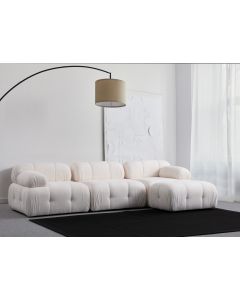 ATELIER DEL SOFA Modularna ugaona garnitura Petite 3, bela