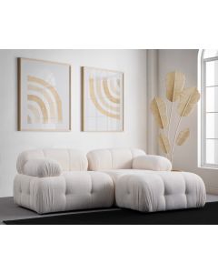 ATELIER DEL SOFA Modularna ugaona garnitura Petite 2, bela