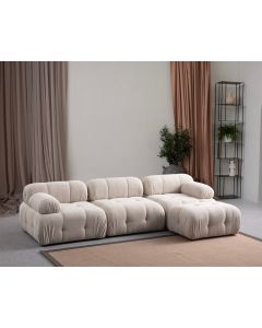 ATELIER DEL SOFA Modularna ugaona garnitura Petite 3, krem