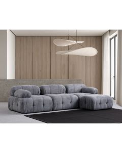 ATELIER DEL SOFA Modularna ugaona garnitura Petite 3, siva