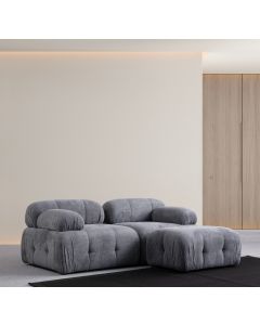 ATELIER DEL SOFA Modularna ugaona garnitura Petite 2, siva
