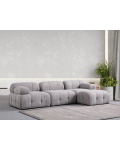 ATELIER DEL SOFA Modularna ugaona garnitura Petite 3, svetlosiva