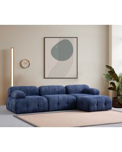 ATELIER DEL SOFA Modularna ugaona garnitura Petite 3, tamnoplava