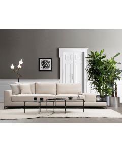 ATELIER DEL SOFA Trosed sa bočnim stočićem Line, bež