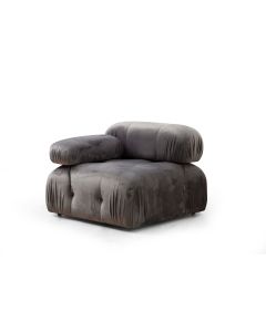 ATELIER DEL SOFA Ugaona fotelja Bubble L1, siva