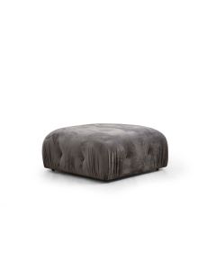 ATELIER DEL SOFA Tabure Bubble Pouffe, siva