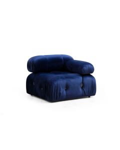 ATELIER DEL SOFA Ugaona fotelja Bubble 1R, tamnoplava