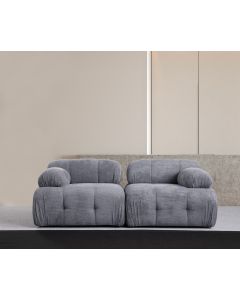 ATELIER DEL SOFA Dvosed Petite 2, siva