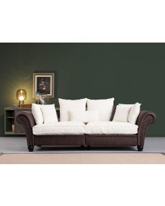 ATELIER DEL SOFA Trosed Lawrence Lounge, braon/bela