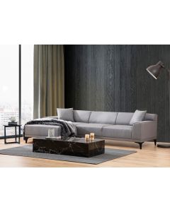 ATELIER DEL SOFA Ugaona garnitura Petra, leva, svetlosiva