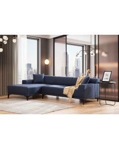 ATELIER DEL SOFA Ugaona garnitura Petra, leva, plava