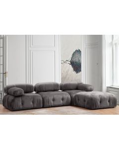 ATELIER DEL SOFA Modularna ugaona garnitura Bubble, siva