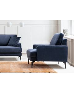 ATELIER DEL SOFA Fotelja Papira Armchair, tamnoplava - 560ARE1703